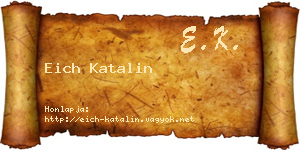 Eich Katalin névjegykártya